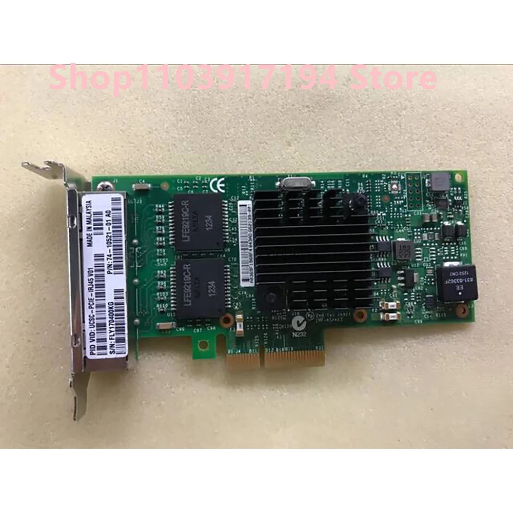Cisco UCSC-PCIE-IRJ45 74-10521-01 I350T4 4 포트 기가비트 네트워크 카드 Dell SUN IBM 버전