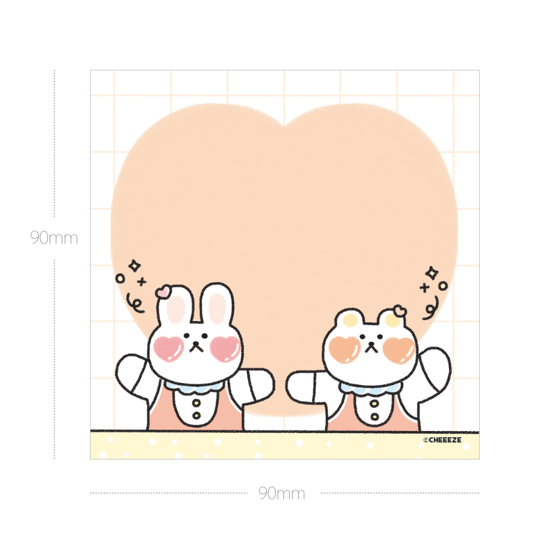 치이즈샵 떡메모지 베리치즈해 100매 캐릭터 예쁜 공시생 메모장 공부 계획 다꾸 메모지 - 상세 이미지 5