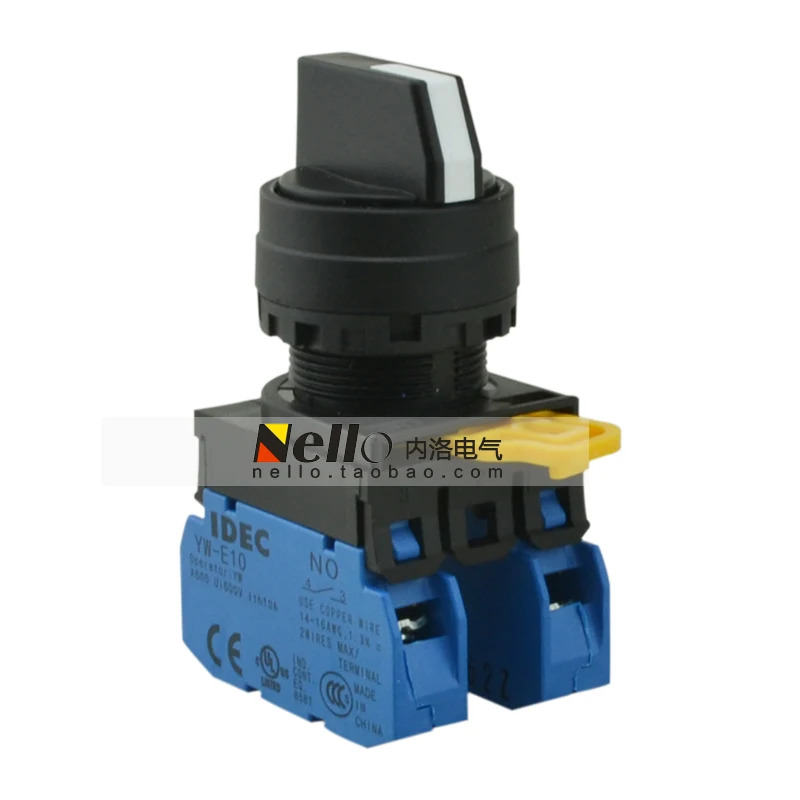 일본 IDEC 선택기 스위치 22mm YW1S-3E20 YW1S-3E21 YW1S-3E02 YW1S-3E11 YW1S-3E12 YW1S-3E30 3 단락 NO NC 자동 잠금-1