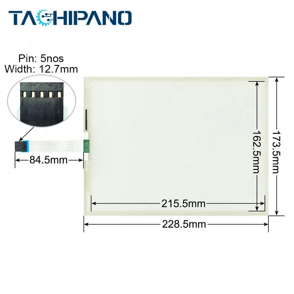 T104S-5RBJ06N-0A18R0-150FH 유리터치 스크린 패널 10.4 인치