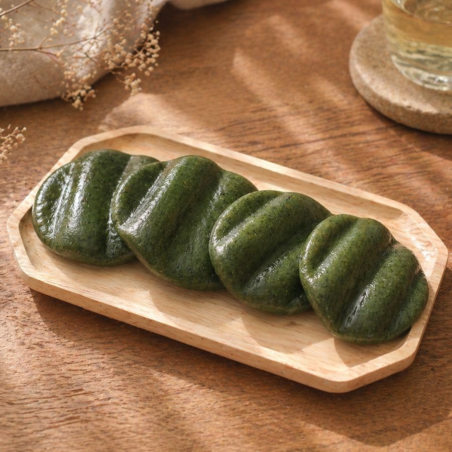 옛날 쑥개떡 1kg 쫀득한 전통 떡 부모님 간식 아침대용 - 상품 이미지