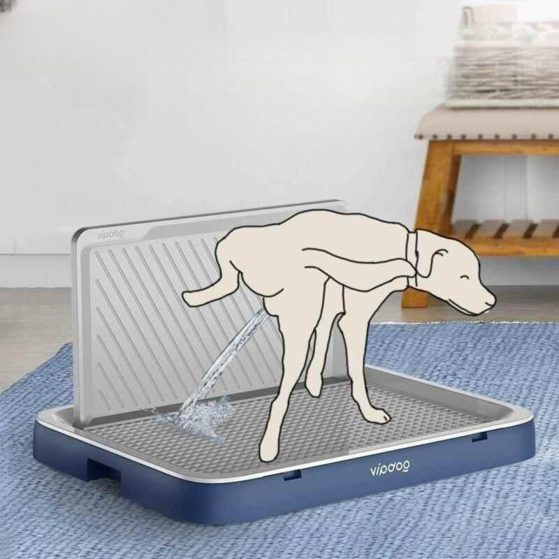 대형 배변 판 강아지 가림막 반려견 패드 마킹 벽 세트 블루그레이 벽걸이 - 상품 이미지
