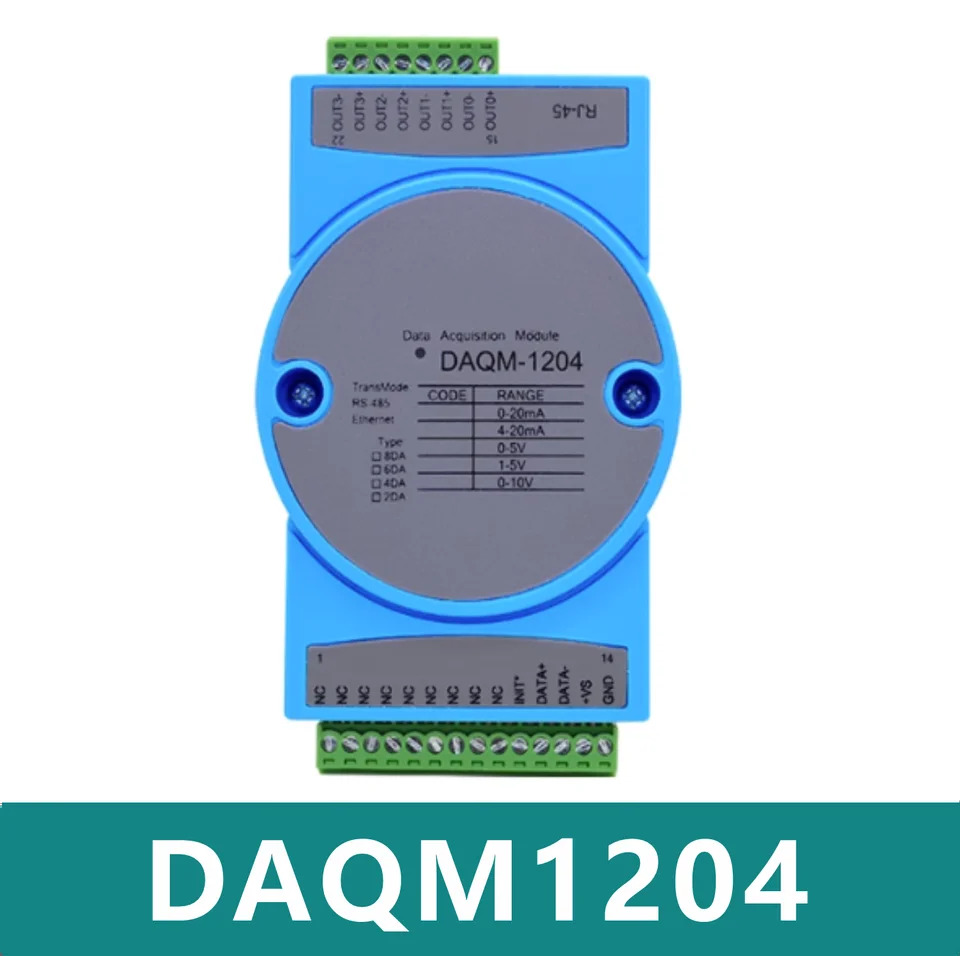 MODBUS TCP 아날로그 입력모듈 DAQM1204 4-20mA-이더넷 포트 수집기