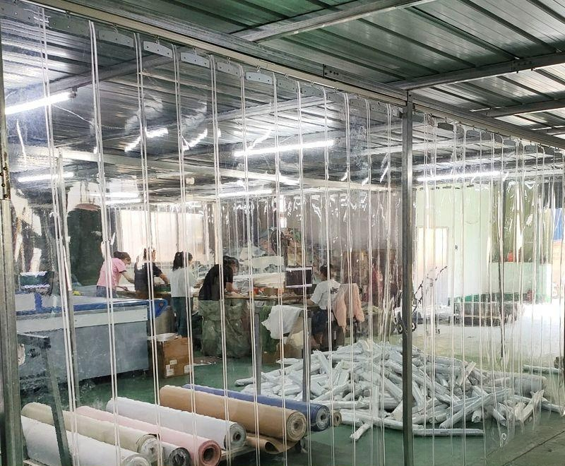 슬라이딩 방풍커튼 투명비닐 비닐천막 바람막이 비닐커튼 창고 방풍비닐커텐 보온 - 상품 이미지