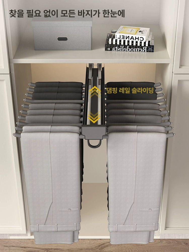 슬라이딩 인테리어 서랍형 서랍옷장 미닫이 선반형 행거 - 상세 이미지 3