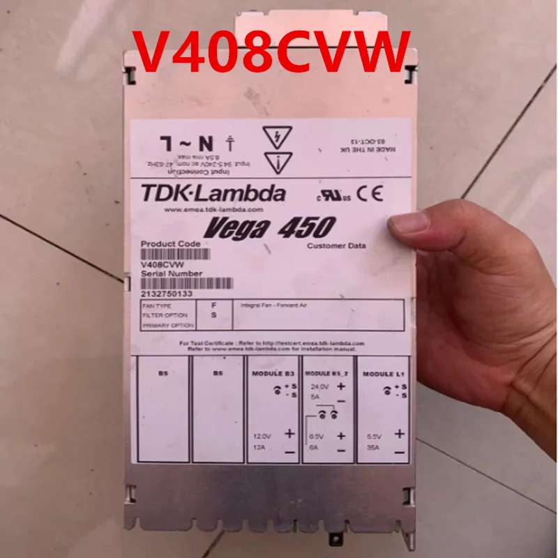 TDK-LAMBDA VEGA 450 450W V408CVW리퍼 PSU 새 처럼 작동