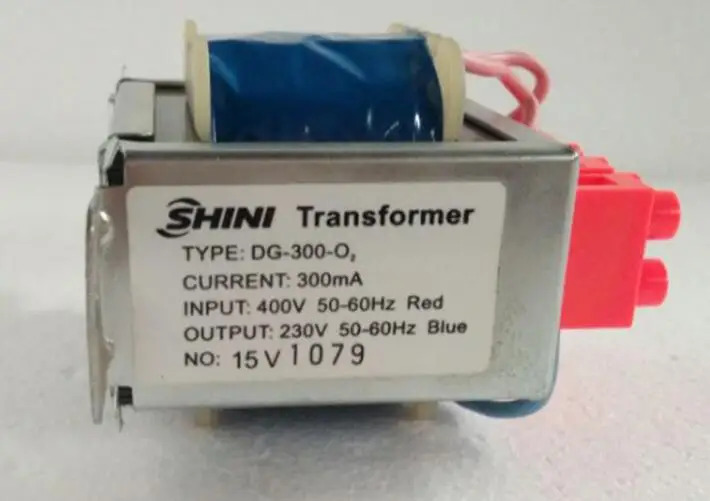 SHINI 변압기 DG-300-O 전류 300MA 입력 400V 50-60HZ 적색 출력 230V BIUE