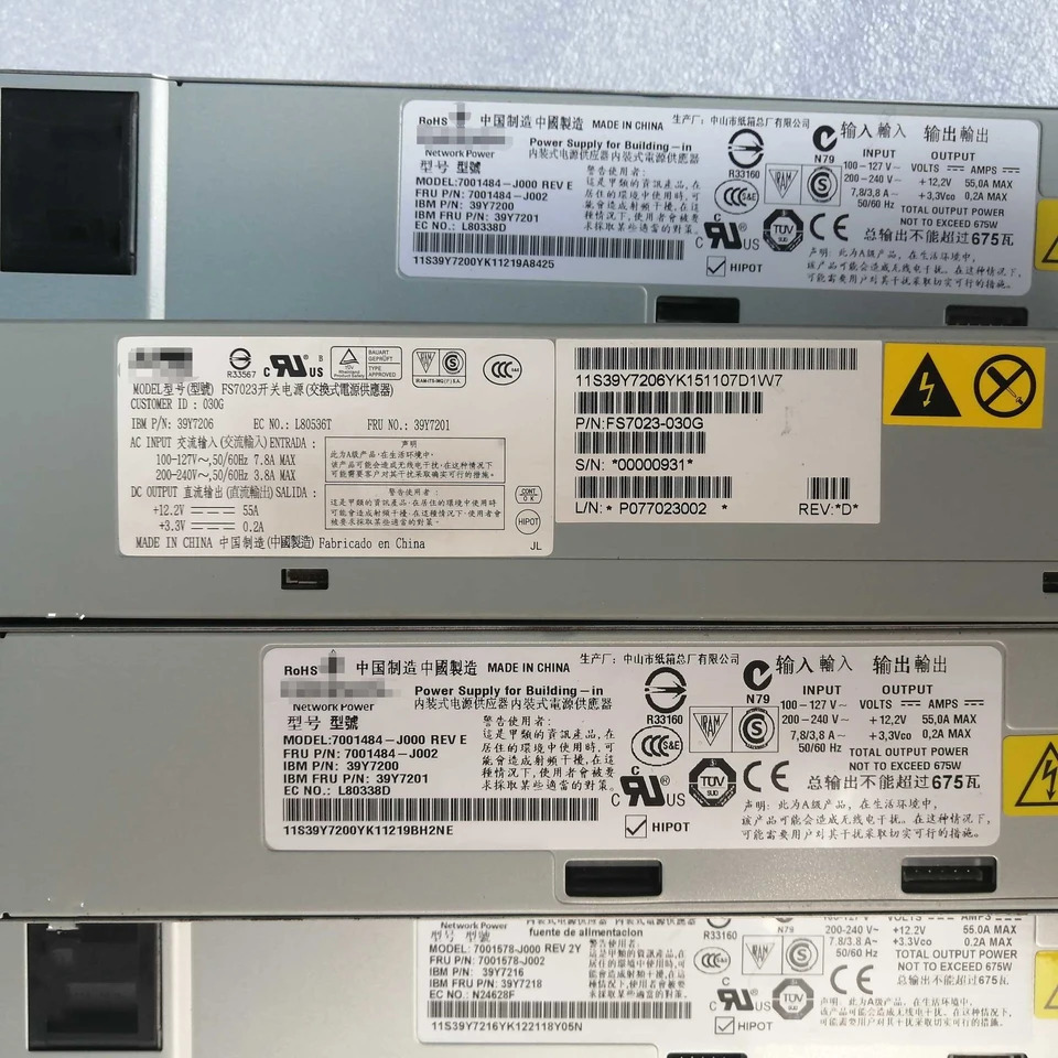 IBM 서버 전원 공급 모듈FS7023 FS7023-030G 39Y7206 7001484-J000 39Y7201
