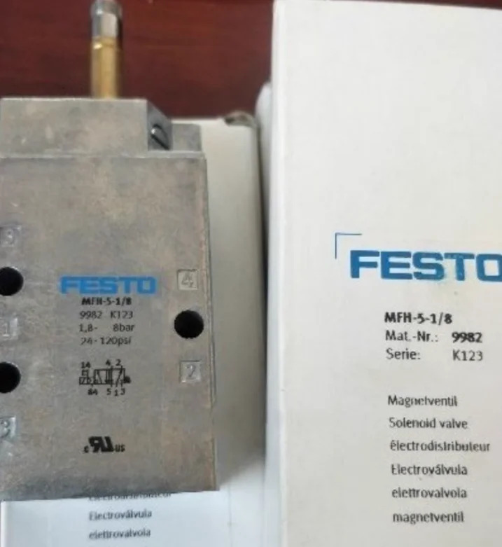 FESTO 오리지널 솔레노이드 밸브 9982-MFH-5-1/8 6211-MFH-5-1/4 6420-MFH-5-1/2 신