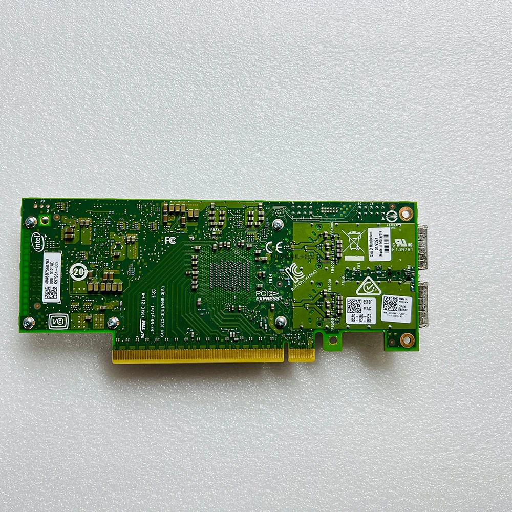 DELL 085F8F E810-CQDA2intel호환 듀얼 포트 100G 파이버 10G 네트워크 카드