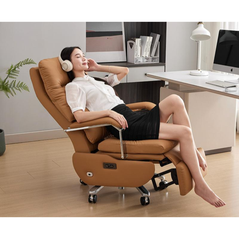 리클라이너 전동의자 온열 사무용 거실 마사지 게이밍 통풍 바퀴달린 편안한 - 상품 이미지