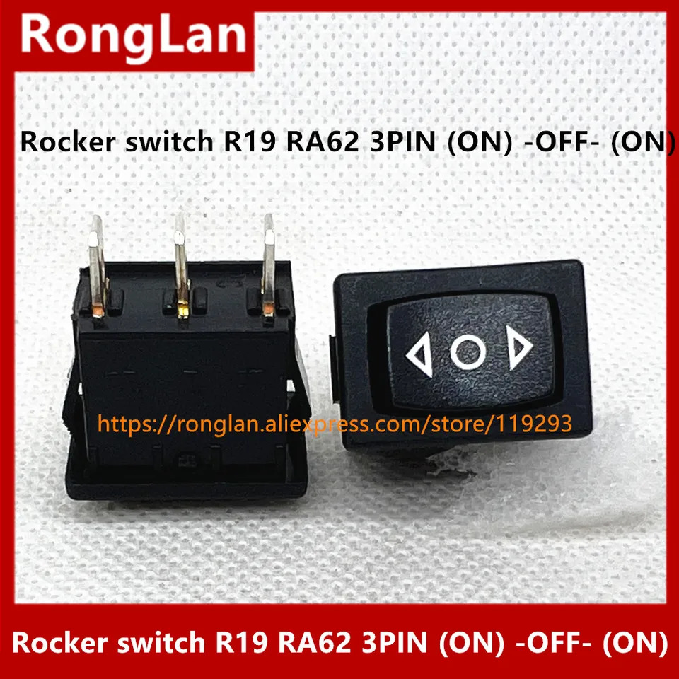 SA 파워 트리거 R19-대만 그룹 라이트 보트 로커 타입 스위치 RA62 더블 리셋 3핀 ON -OFF ON-50 개
