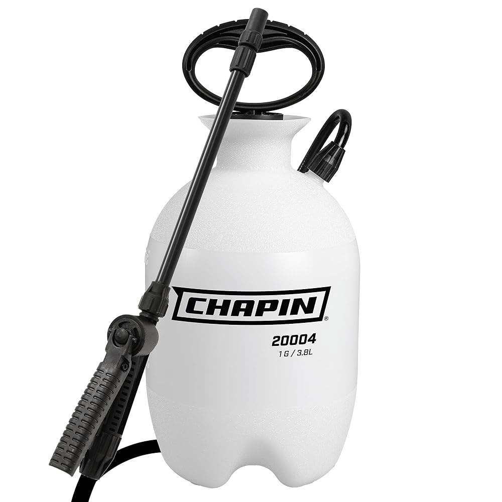 Chapin 20004 펌프 분무기, 1갤런 수어 반투명 탱크, 쉬운 충전 깔때기 상단 개구, 조절 가능한 콘 노즐 및 34인치 롱 리치 호스, 비료, 살충제, 잡초 해충에 사용됨 - 상품 이미지