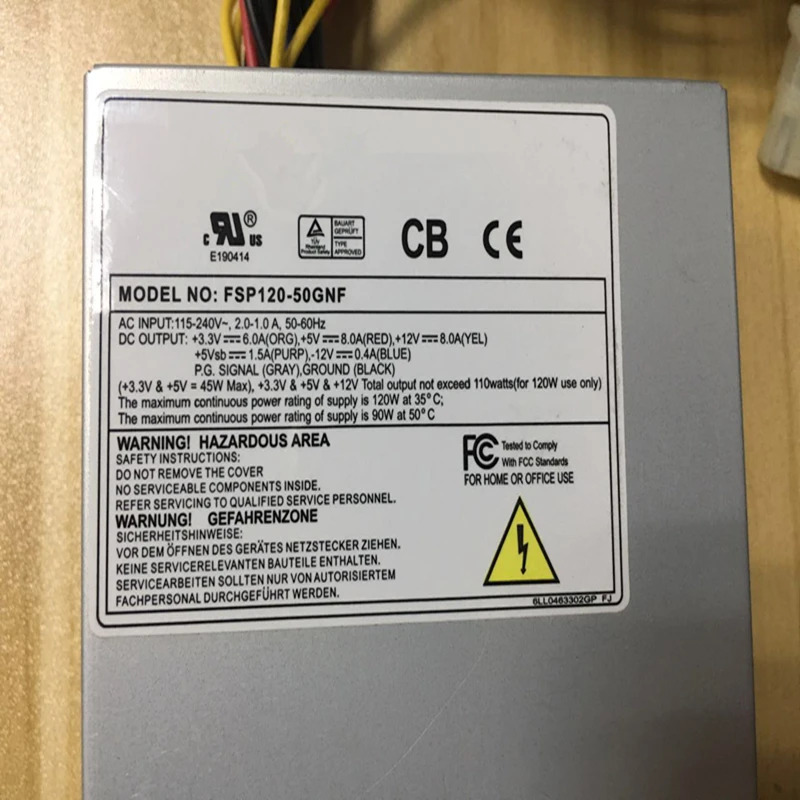 FSP ITXPSU 소형 1U PCM-621-9904010 120W 전원공급장치 FSP120-50GNF 신