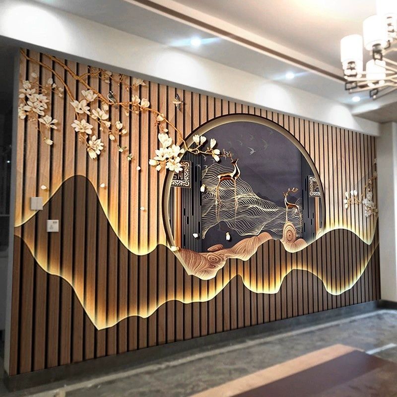 산수화 풍경화 벽화 가게오픈선물 전통선물 대형 터 폭포 풍경 거실 민화 그림 - 상품 이미지