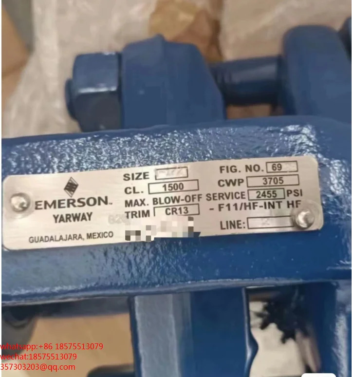 수동 정지 밸브 Emerson Yarway CL1500