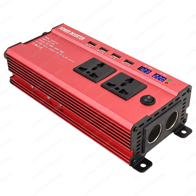 지능형 LCD 듀얼 디지털 디스플레이 4USB 인터페이스 자동차 가정 야외 정전 발전 인버터 전원공급장치 1200W