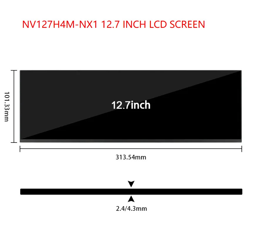 NV127H4M-NX1 LCD 디스플레이 해상도 2880x864 IPS 바 보조 슈퍼마켓 롱 스트립 패널 12.7 인치