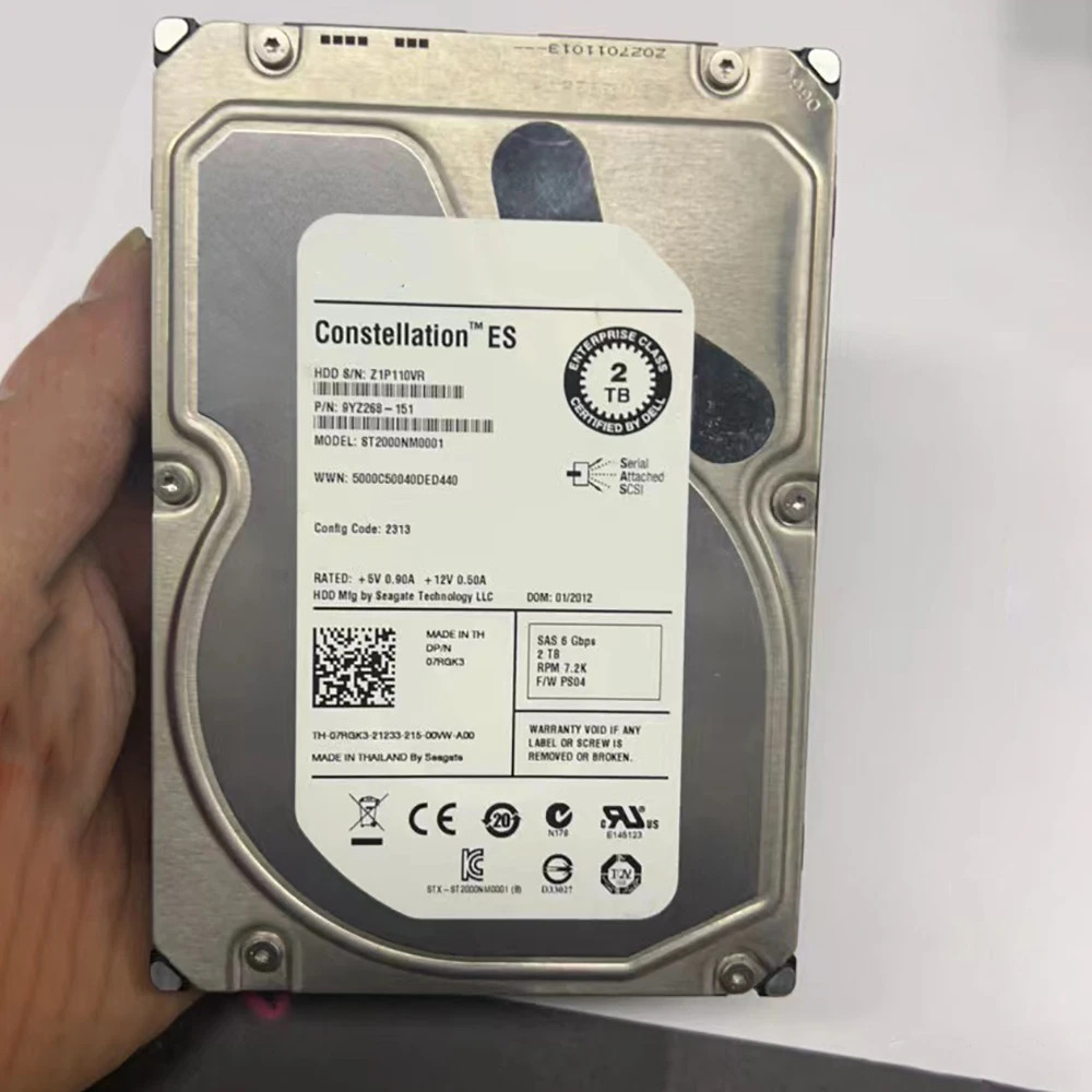 R410 R710 R720 서버 하드 HDD ST2000NM0001 2T 7.2K SAS 3.5인치 드라이브