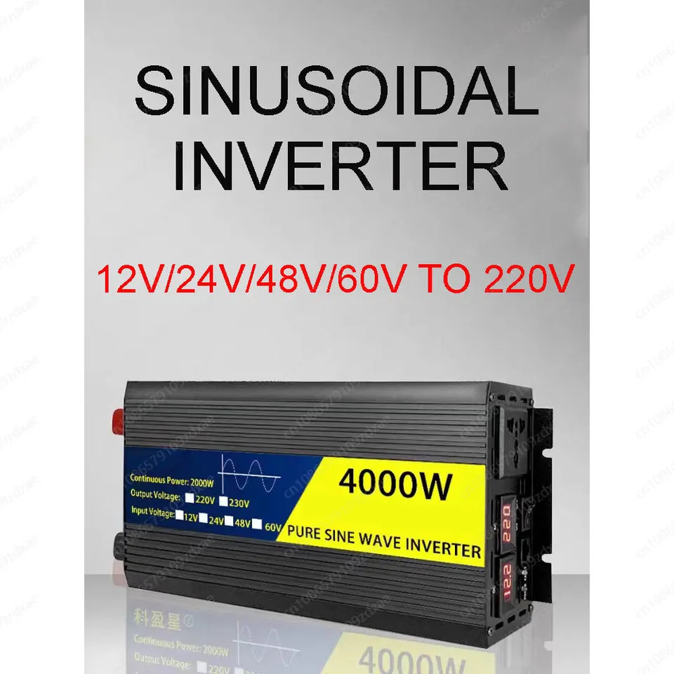전기 세발 자전거 트럭 RV휴대컨버터 순수 사인파 인버터 4000W 5000W 12V24V48V60V 220V