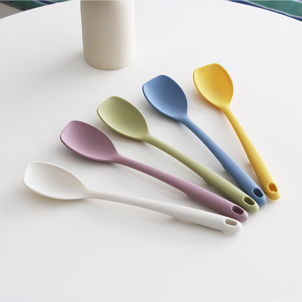 컬러핏 실리콘 멀티 스푼 대 5colors 볶음 베이킹 이유식 요리 스푼 주걱 - 상세 이미지 2