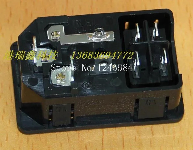 RLEIL AC 전원 콘센트 블랙 트리플 스위치 보험 1.0mm 1.5mm 2.0mm 잭 RL10-1F 레드 그린 블루 옐로우 -- 50p