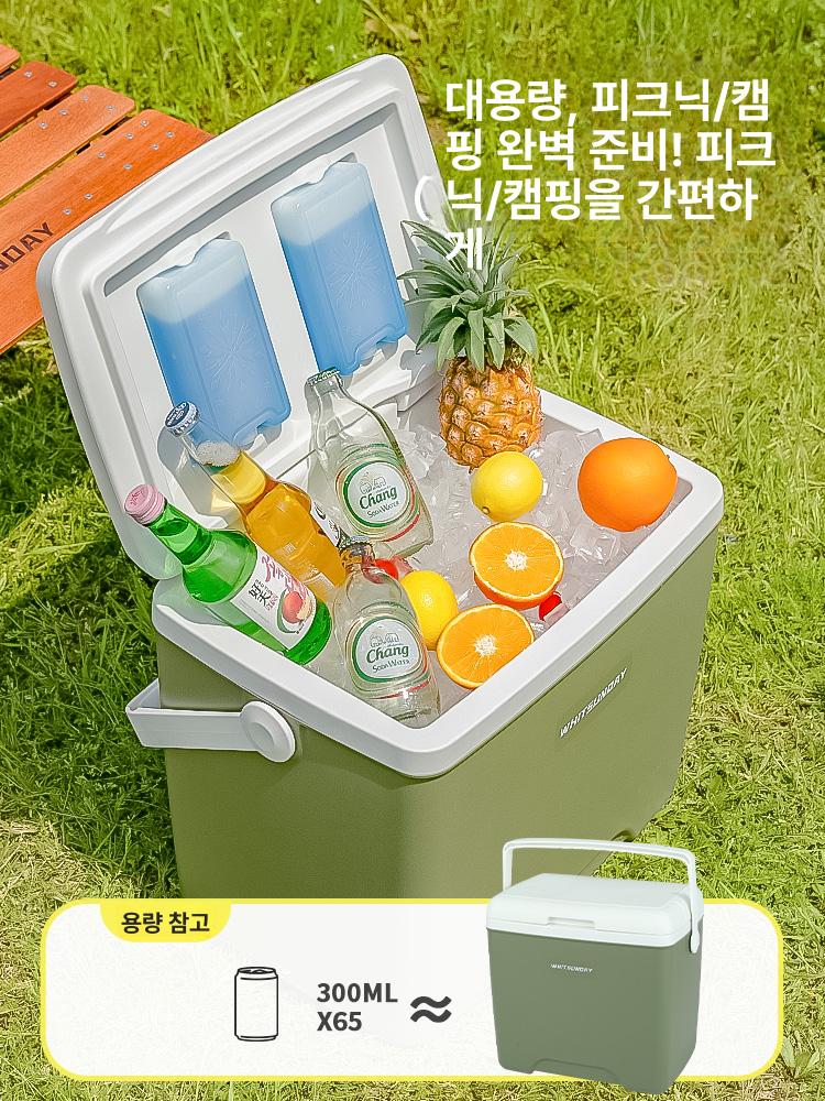 이동식 캐리어 쿨러백 보온 가방 피크닉 아이스쿨러 카트 보냉박스 트롤리 쿨러박스 - 상세 이미지 3