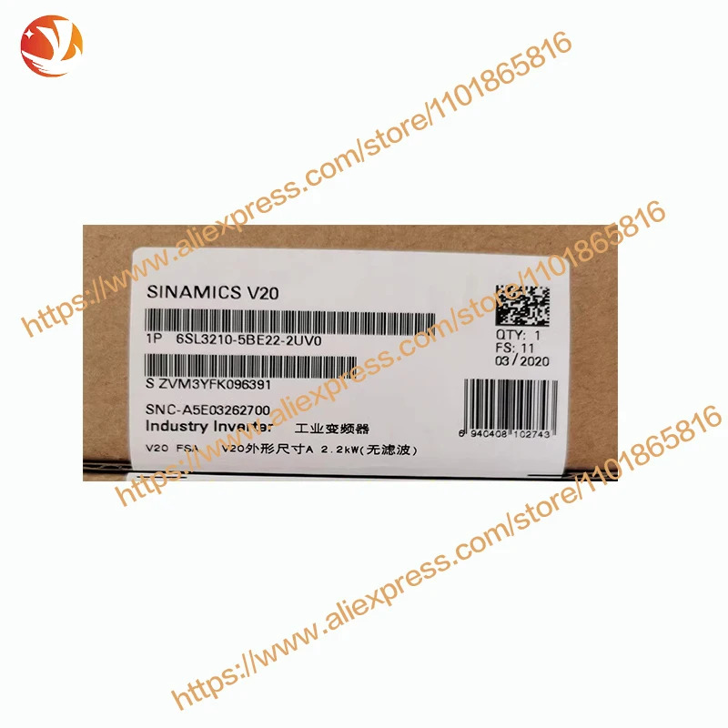 오리지널 만 6SL3210-5BE22-2UV0 6SL3210 5BE22 2UV0