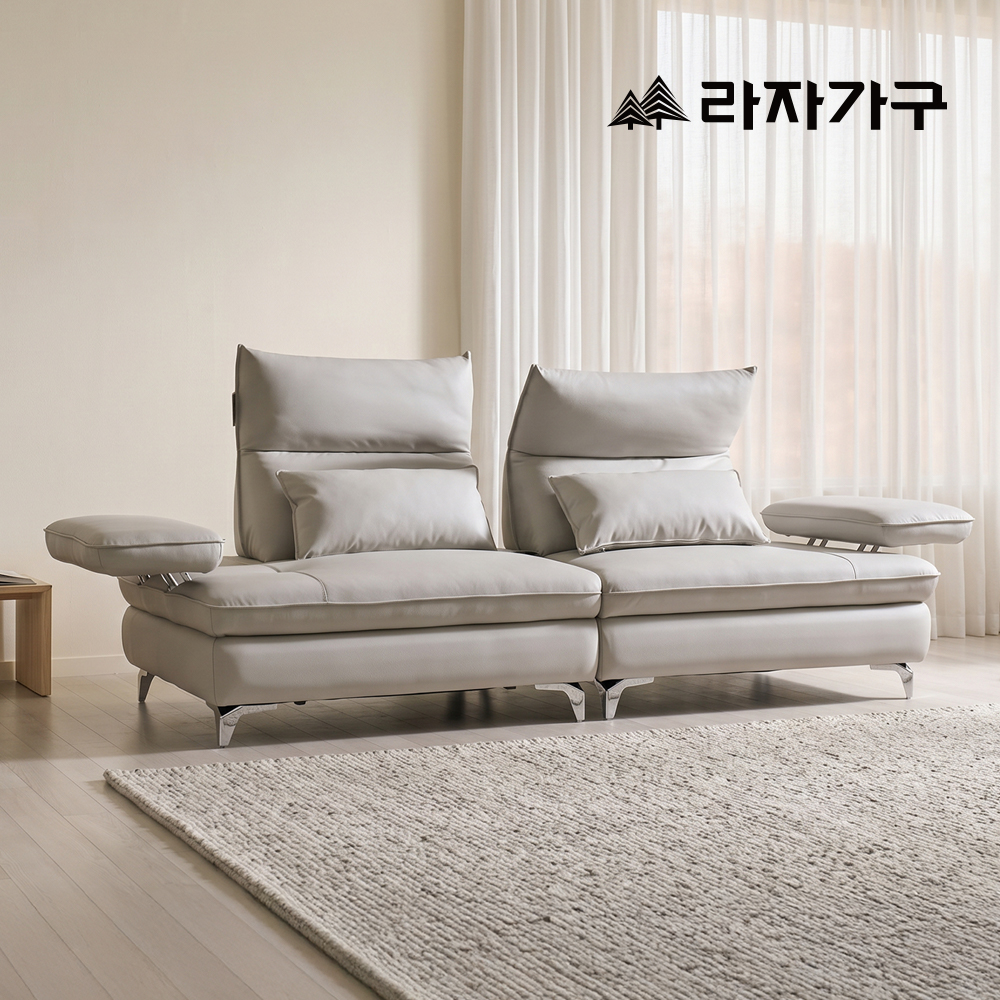 라자가구 알로 3인용 비건레더 쇼파 코너 예쁜 비건레더 넓은 4인 인조 실리콘 가죽소파 - 상세 이미지 3