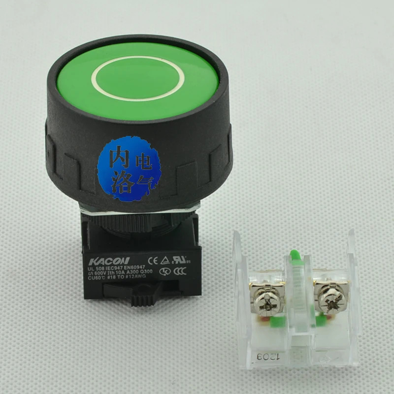 Kaikun KACON 푸시 버튼 스위치 자체 재설정 K22-21 K25-21 K30-21 RGBYWK 플라스틱 보호 서클 1NO1NC 2NO 2NC22mm