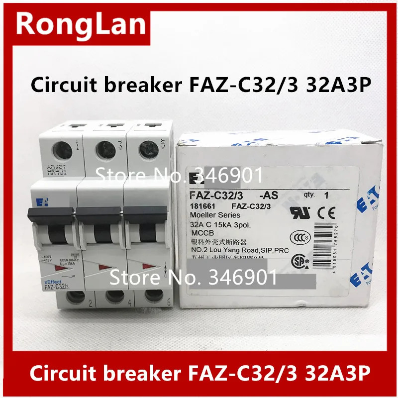 오리지널 FAZ-C10 FAZ-C16 회로 breaker-2PCS 3 FAZ-C20 FAZ-C32 10A 16A 20A 32A 15kA 3P 신