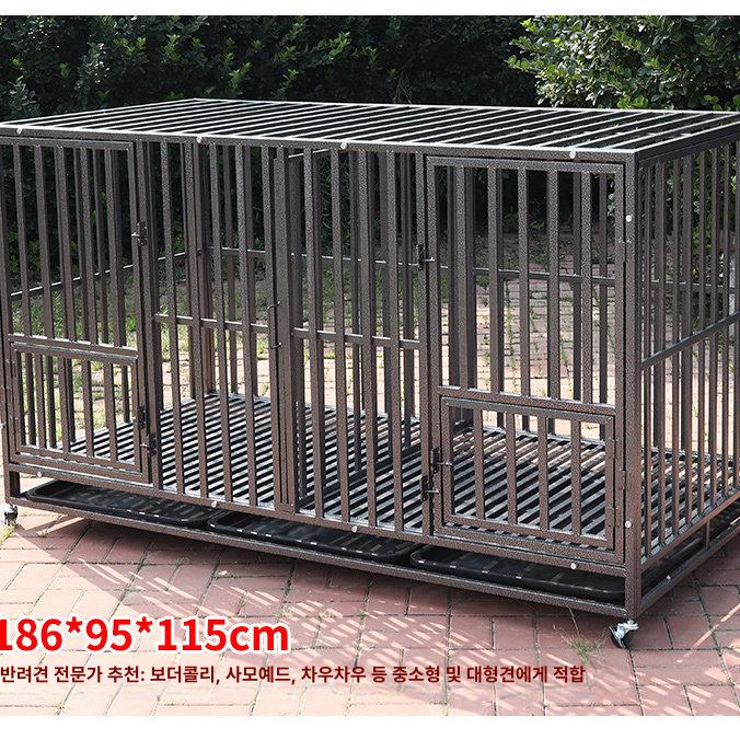 철제 견사 펜스 이동식 격리장 안전 애견 케이지 애완동물 야외집 강아지집 철창 - 상세 이미지 4