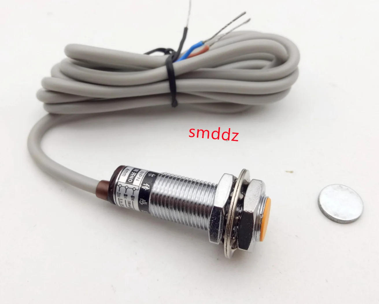 5pcs / M12 홀 스위치 센서 유도성 자기 DC 3선 NPN 상시 열림 NJK-5002C