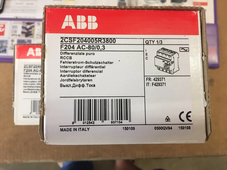 ABB 전자기 잔류 전류 보호대 F204AC-80/0.3 신