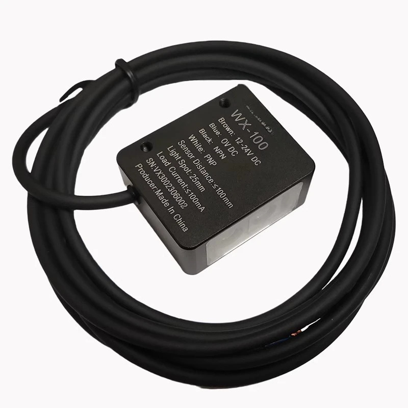 광전센서 WX100 100mm 안정적거리 회전 누름 옵션 감지