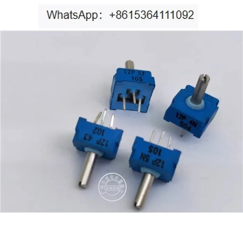 10Pcs GF12P 수직 조절 전위차계 핸들 30K 50K 100K200K-1M 10MMXM