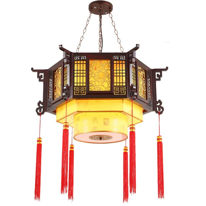 중식당 샹들리에 조명 인테리어 천장 장식 램프 펜던트 중국식 전통등 빈티지 중국등 - 상품 이미지