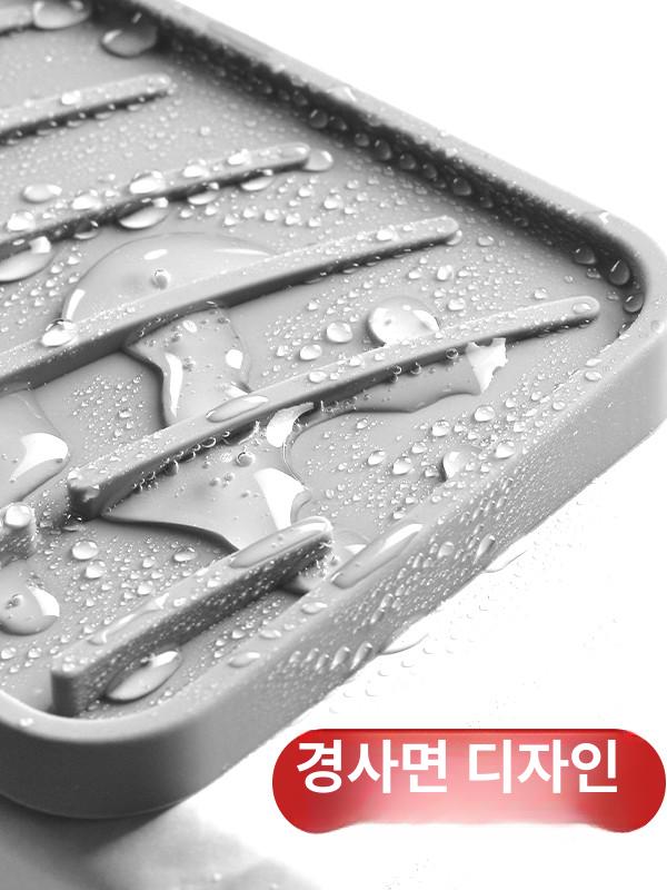 실리콘 싱크대물막이 차단 주방용 화이트 높이 워터펜스 직선 물튀김방지 반투명 물튐 - 상세 이미지 5
