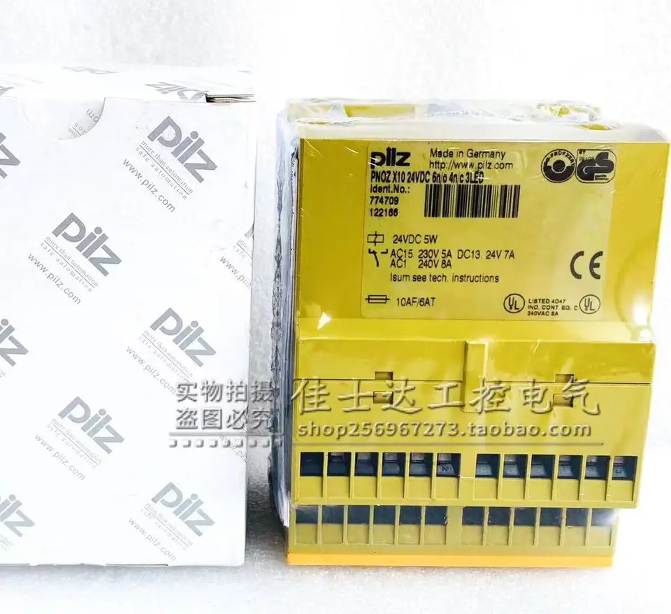 774709 오리지널 Pilz PILZ 안전 릴레이 PNOZ X10 24VDC 포장