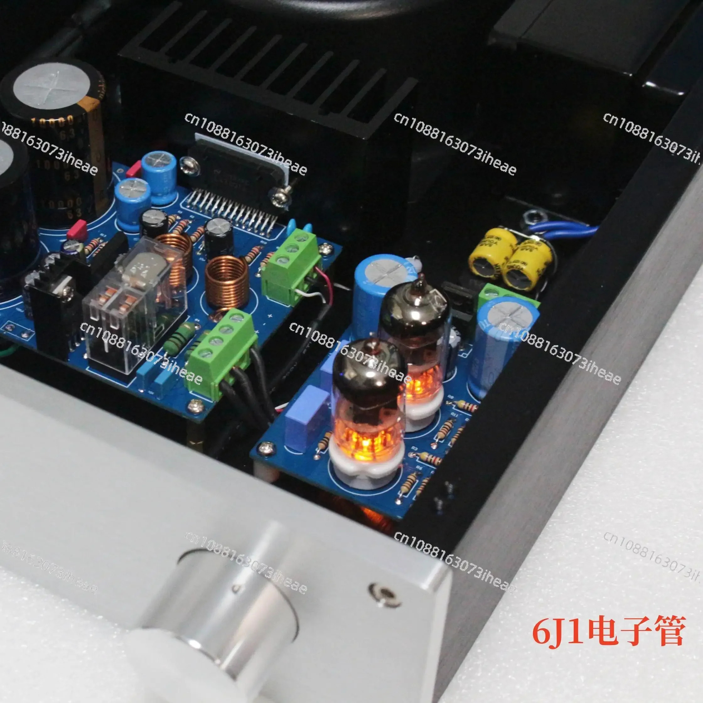 TDA7293 L4780 파워앰프 6J1 튜브 프런트 스테이지 완성품과 결합된 기계