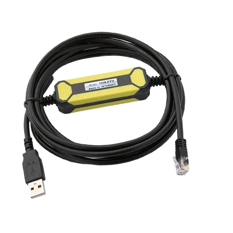 Siemens HMI S7-200 Smart S7-1200/1500 FX5U 시리즈 PLC산업등급 USB-ETH USB를 이더넷 프로그래밍 케이블로 변환