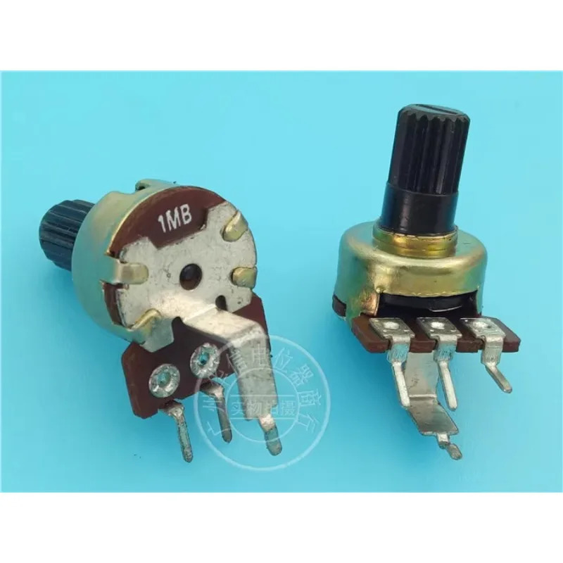 10Pcs RK1213N 수평 단일 전위차계 B2K B33K B100K B1M B20K 핸들 길이 10MM 꽃
