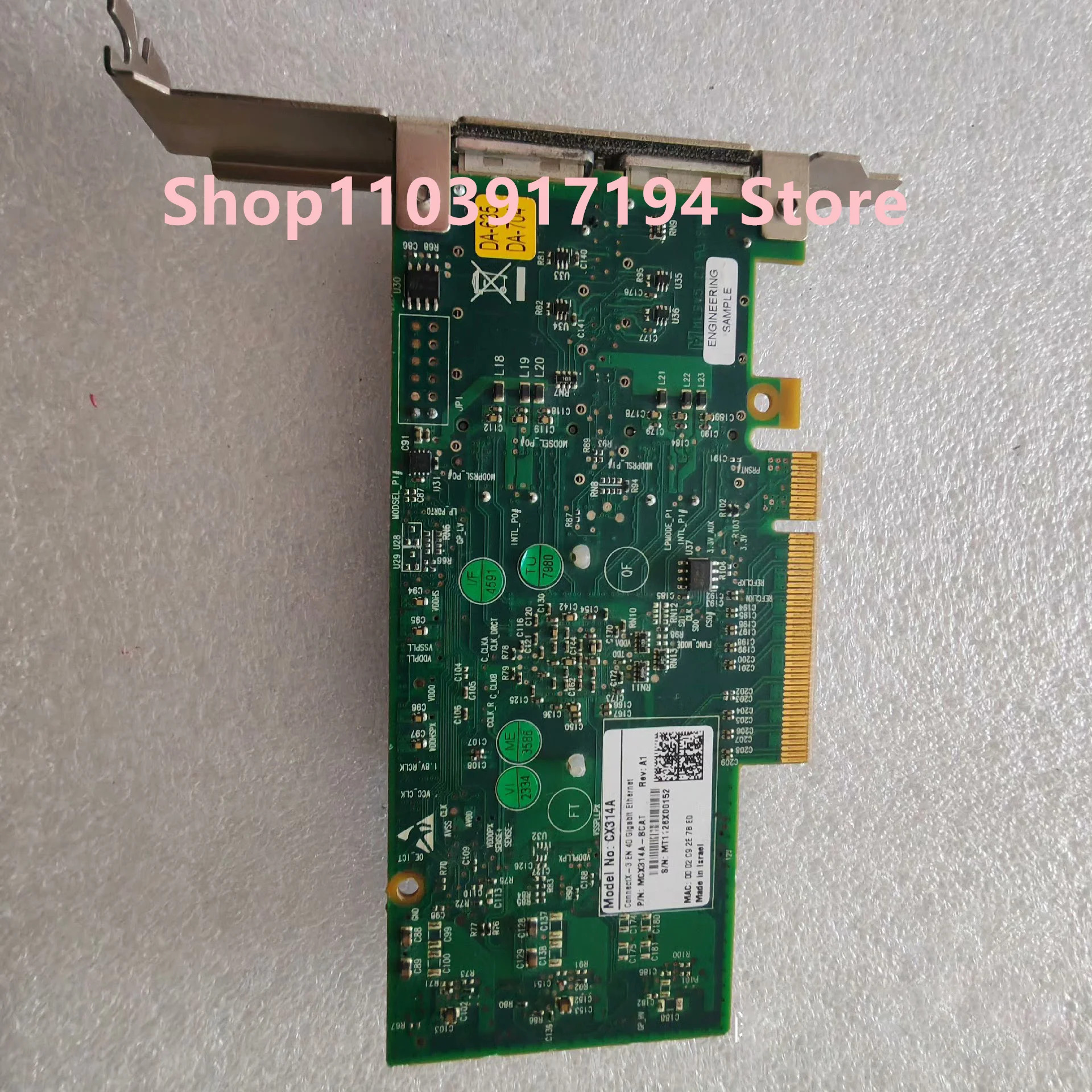 Mellanox MCX314A-BCAT 광섬유 네트워크 카드 듀얼 포트기가비트 40G 56G