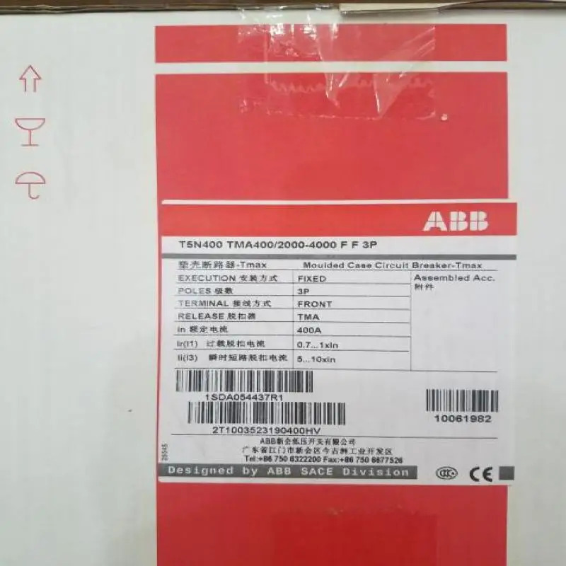 ABB 몰드 케이스 회로차단기 T5N400 TMA400 2000-4000 FF 3P