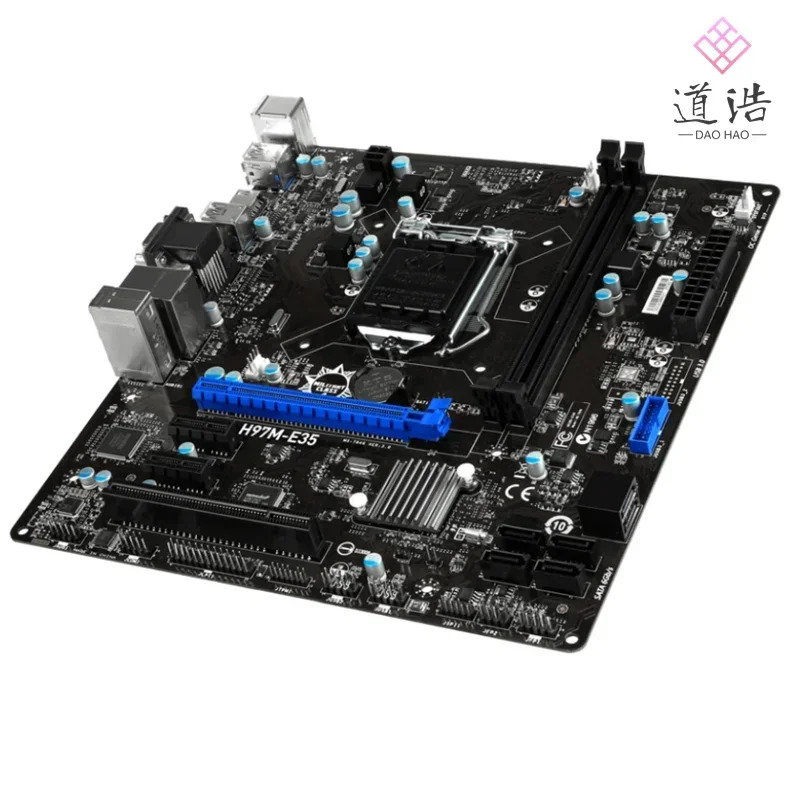H97M-E35 마더보드16GB HDMI LGA 1150 DDR3 마이크로 H97 메인보드 완전 작동 리퍼