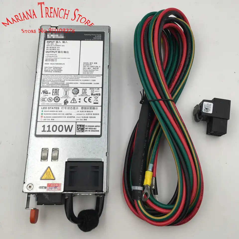 E1100D-S0 DELL R620 R720 R520 R730XD R740 1100W 48V DC 전원공급장치