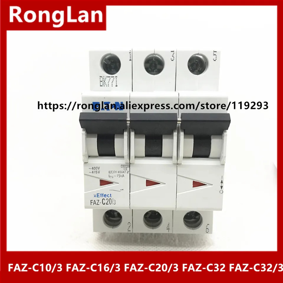 오리지널 FAZ-C10 FAZ-C16 회로 breaker-2PCS 3 FAZ-C20 FAZ-C32 10A 16A 20A 32A 15kA 3P 신