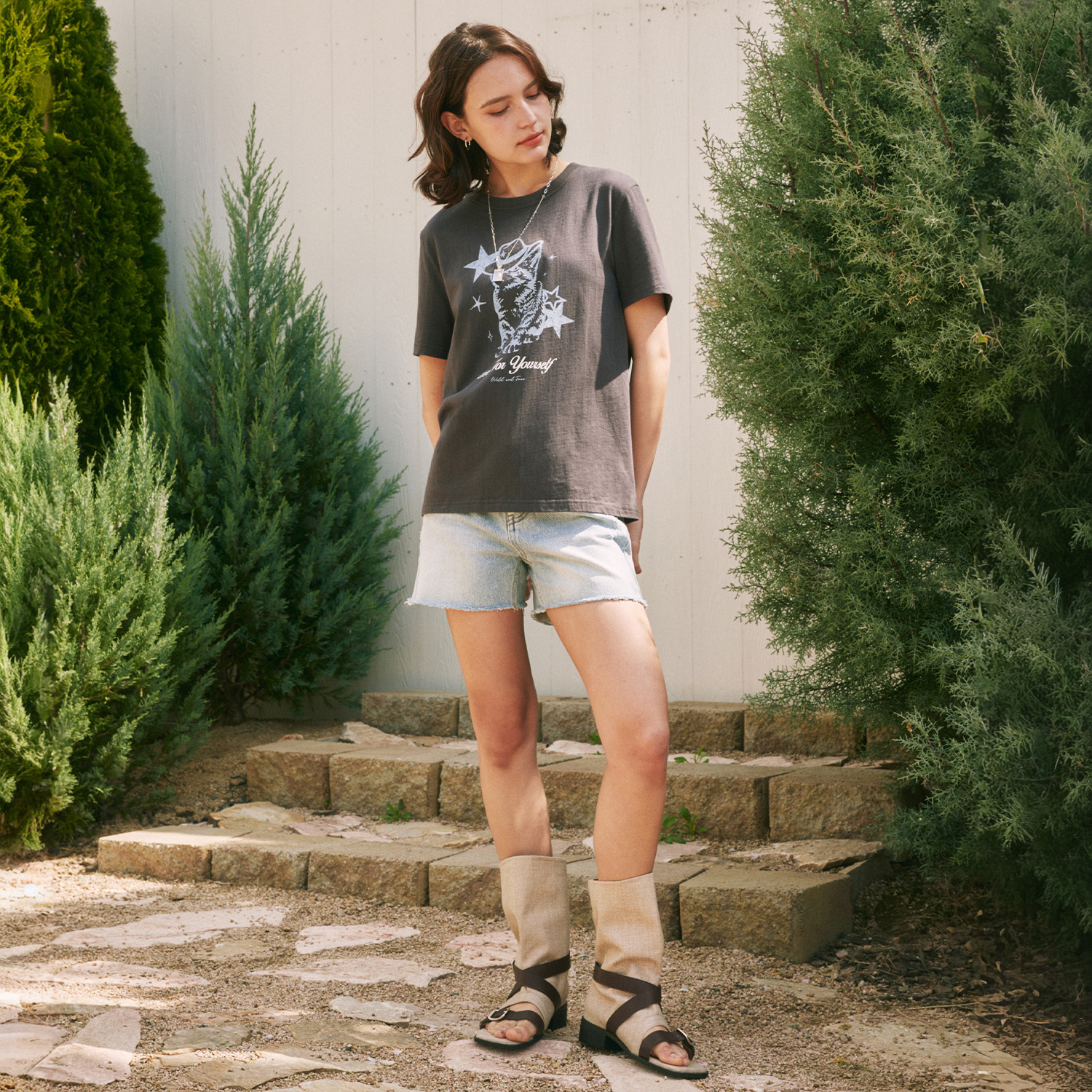 [제로스트릿][2컬러] 카우보이 캣 반팔 티셔츠 COWBOY CAT SHORT SLEEVE T-SHIRT - 상세 이미지 3