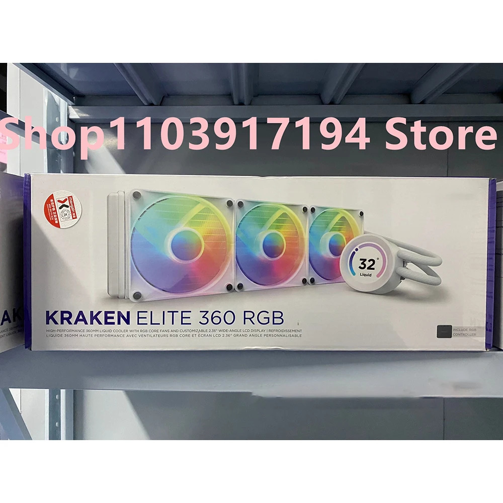 NZXT KRAKEN ELITE 사이렌 엘리트 에디션화이트 360 수냉식 RGB 냉각팬 디지털 디스플레이 콜드 헤드