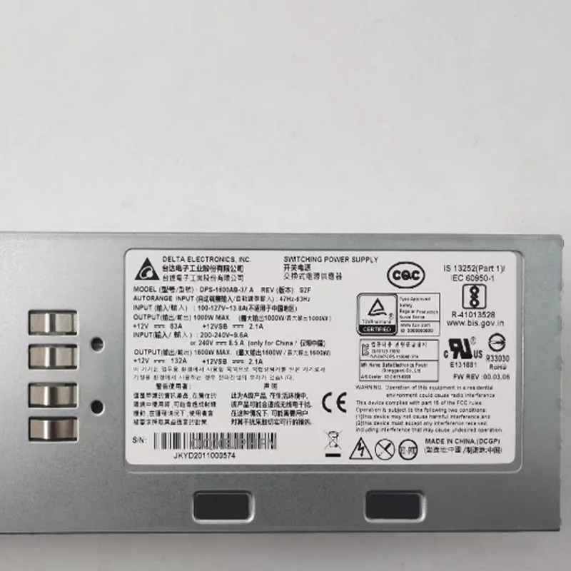 DELTA 1600W 전원공급장치 DPS-1600AB-37거새 원본 PSU 새 처럼 작동